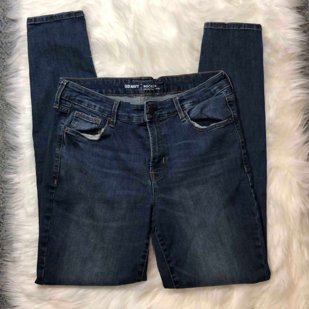 Old Navy Rockstar Mid Rise Jeans Kirrie Blue 10R - Picture 6 of 16